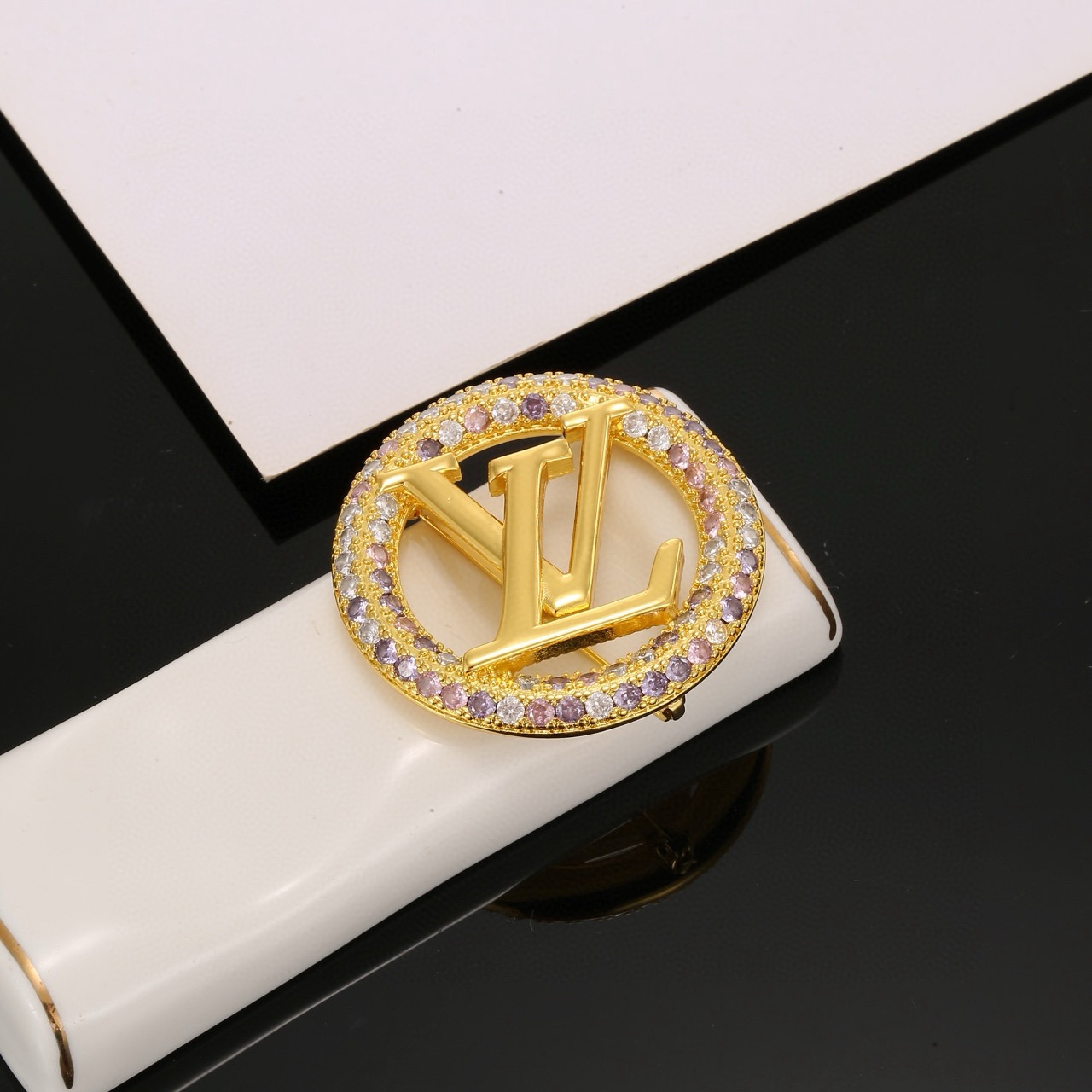 LV Twig Initial Brooch