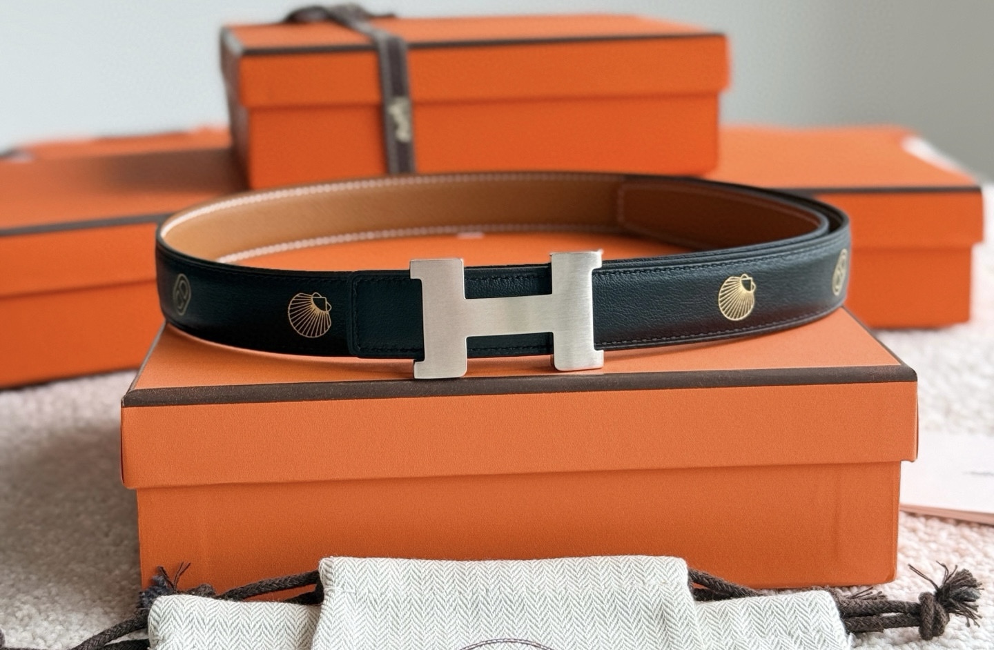 Hermes Mini Constance Reversible Leather Belt 24mm