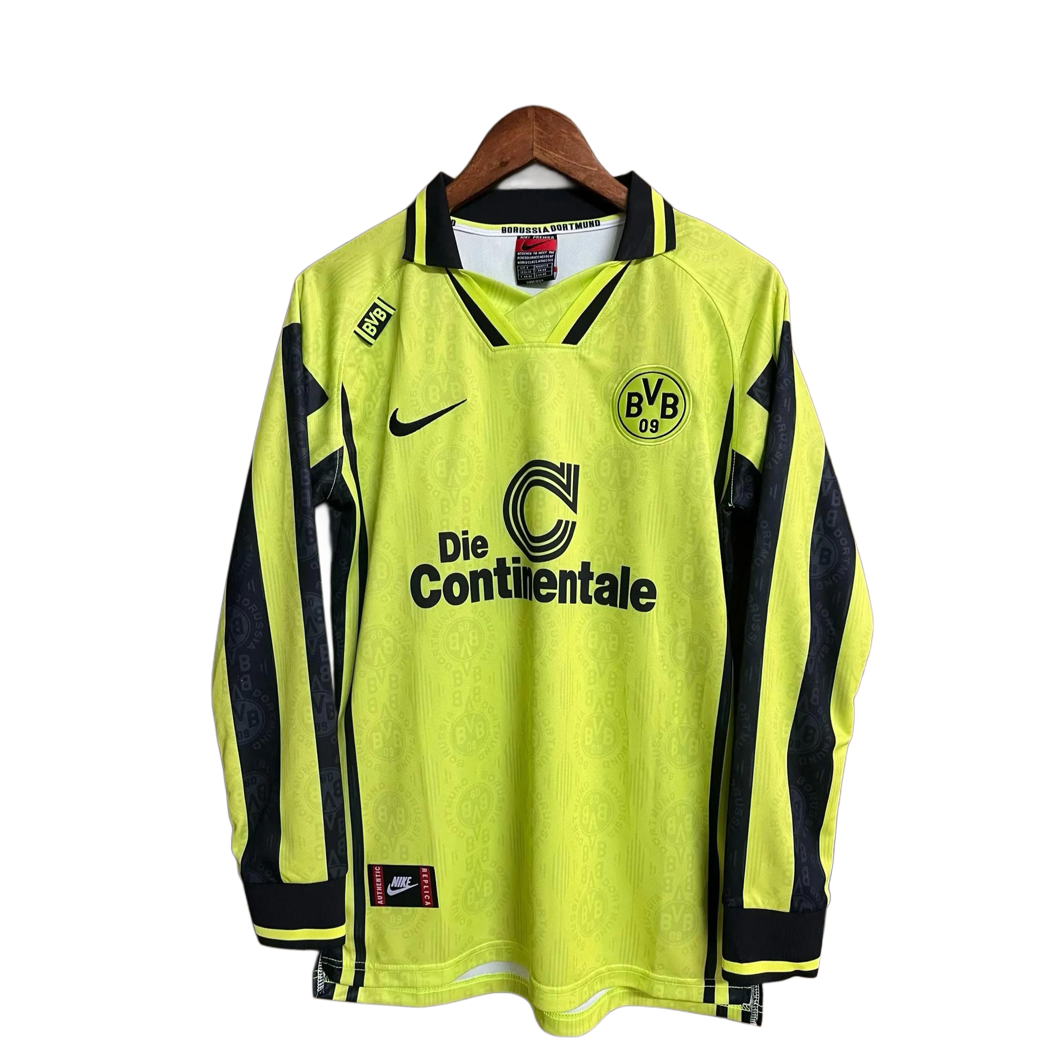 Retro Borussia Dortmund 1996 Home Shirt Long Sleeves S-XXL
