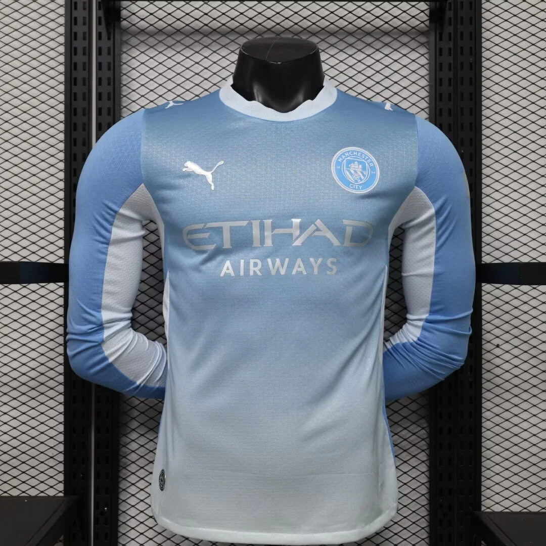 2026-27 Player Version Long Slevver Manchester City Blue Football Shirt 1:1 Thai Quality