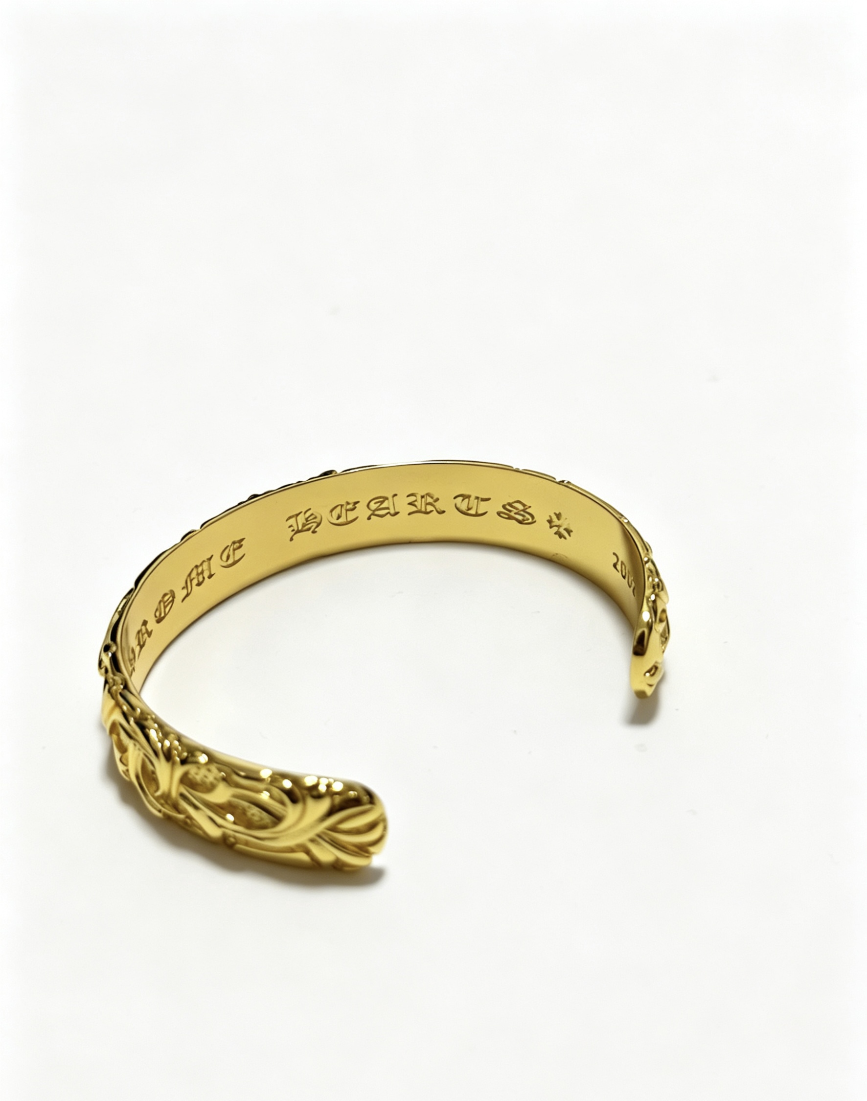 Chrome Hearts Gold Open Bracelet