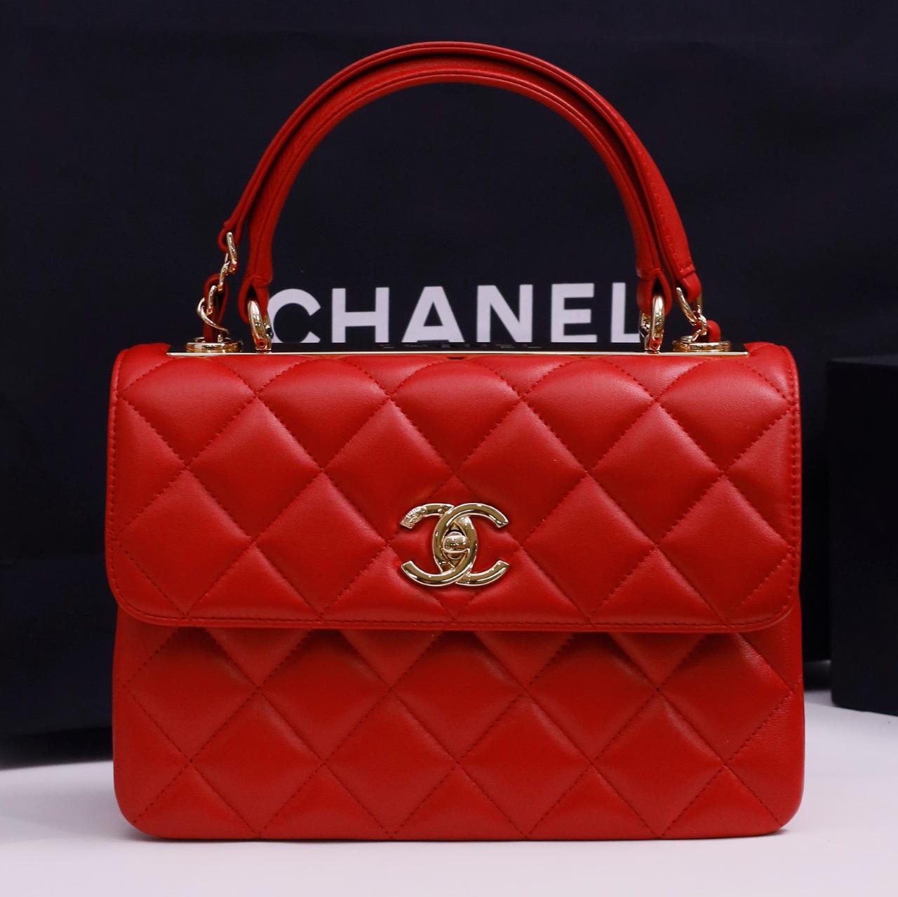 CHANEL Bright Red Crossbody Bag