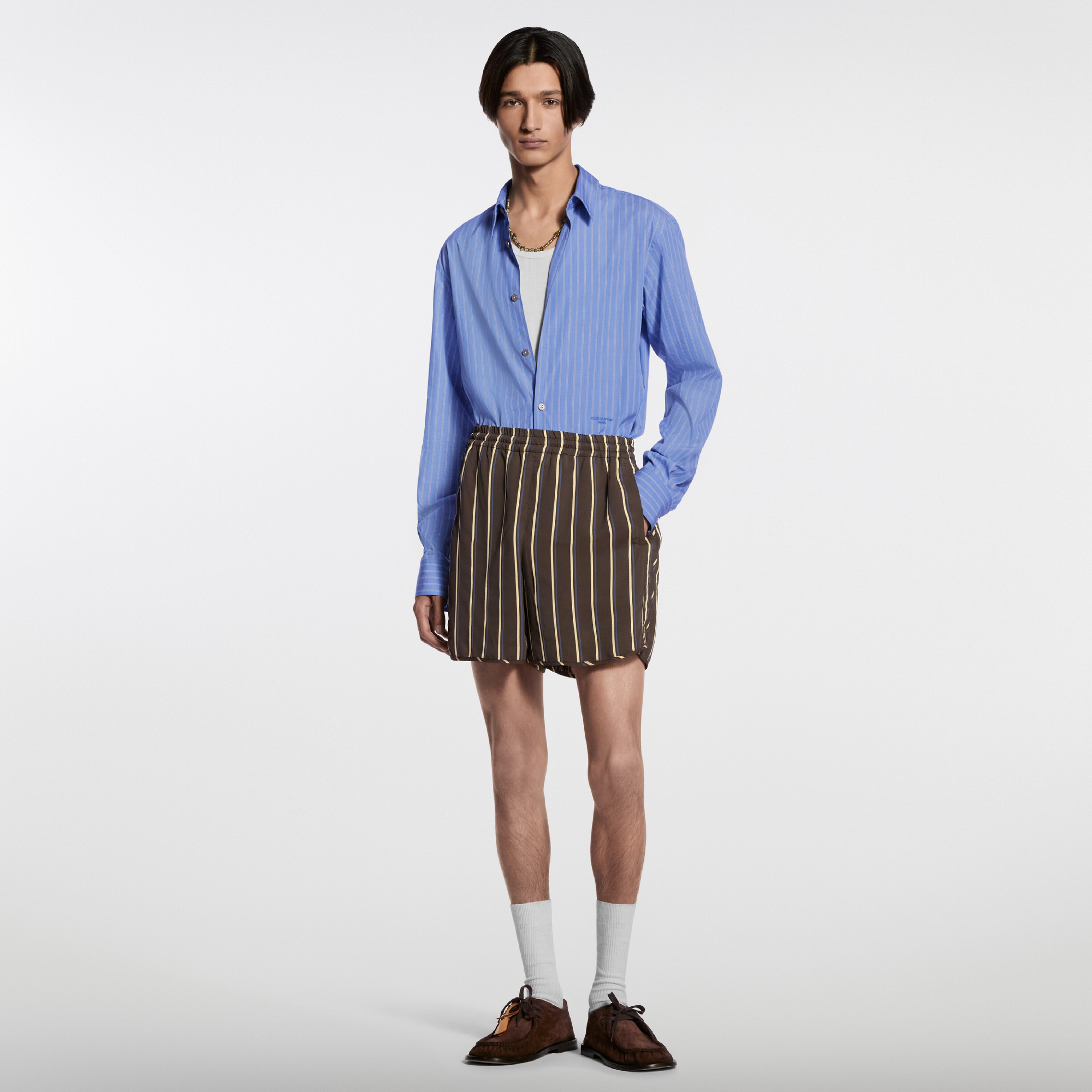 ストライプ ランニング ショートパンツ