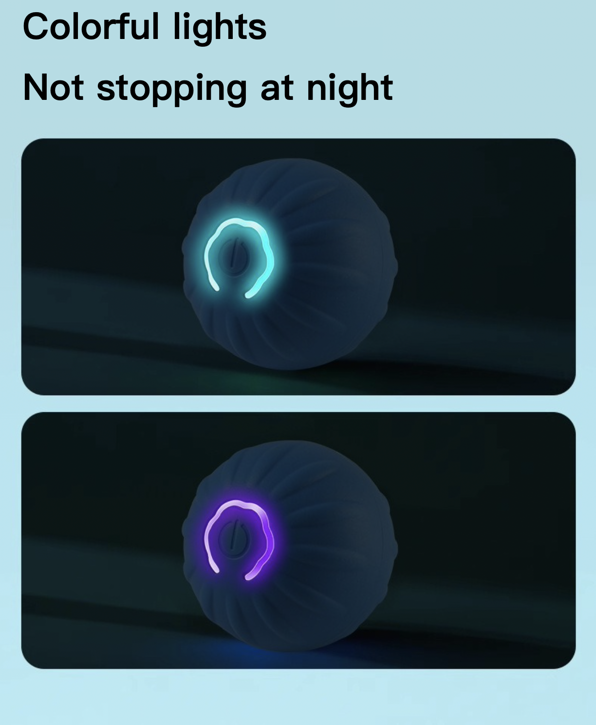 Cat Electronic Ball Rechargeable Prop Pet Toy 4 Types Colorful Light Flexible Running