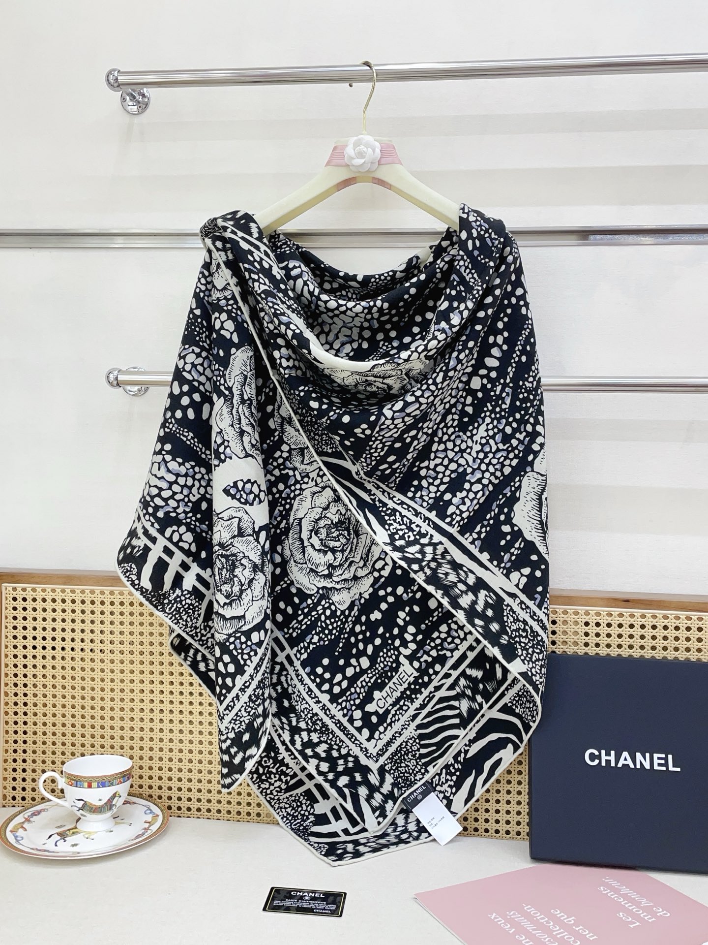 Chanel Silk and Cashmere Shawl 140cm