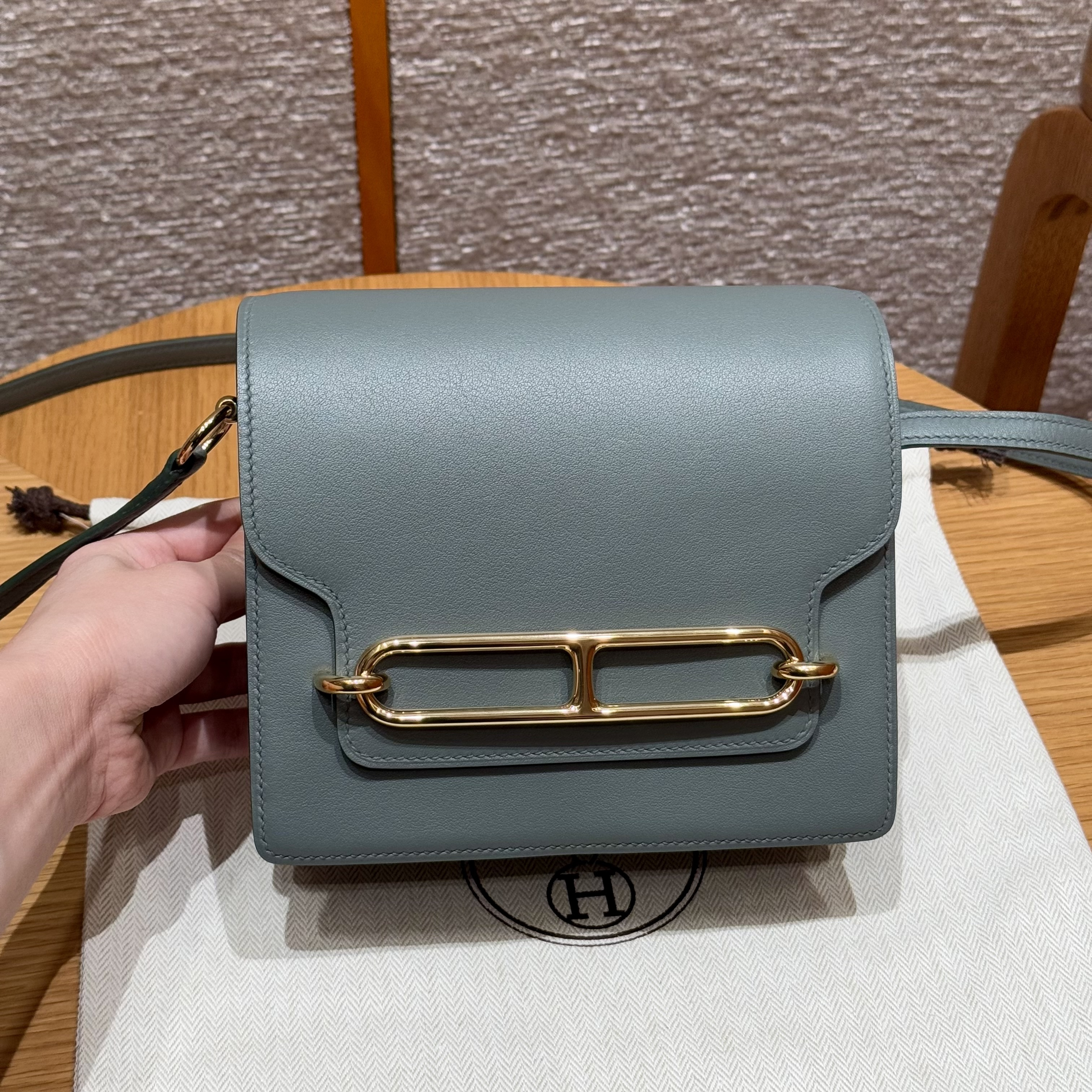 Hermes Vert Amanda Swift Mini Roulis 18
