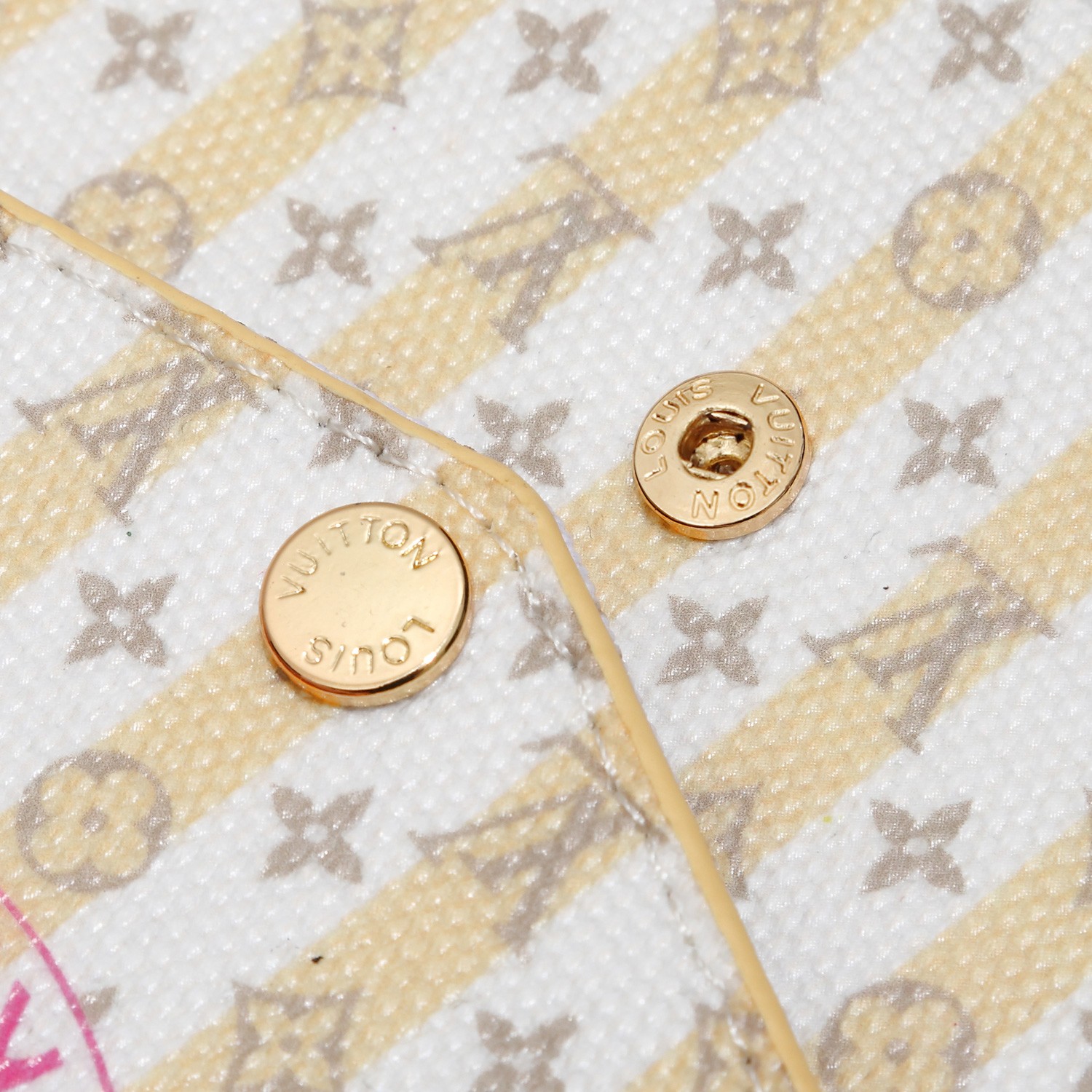 Louis Vuitton LV Felicie Pochette 3-in-1Trunks And Bags Medallion Stripe Canvas Chain Envelope Shoulder Bag - KAIROO