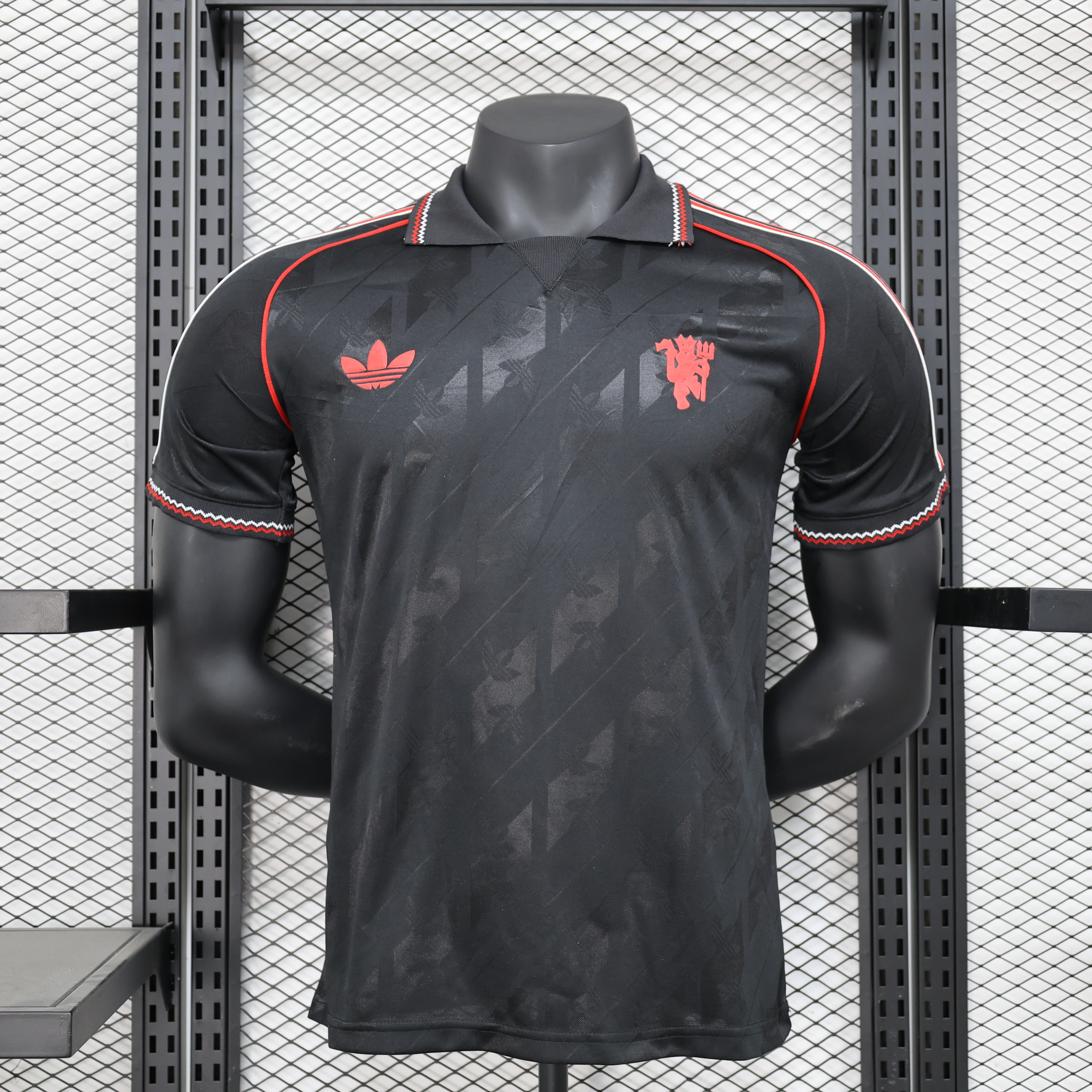 Retro Manchester United Black short Sleeves S-XXL