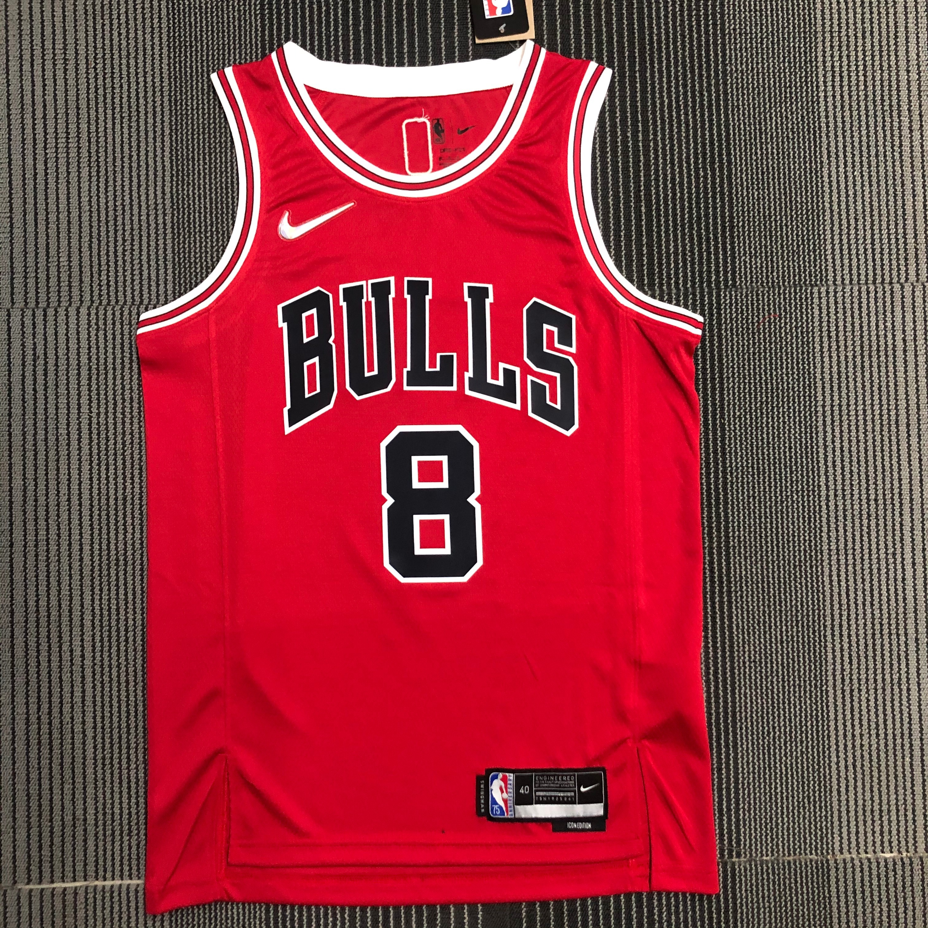 75th Anniversary Chicago Bulls Red Edition No.8 LAVINE