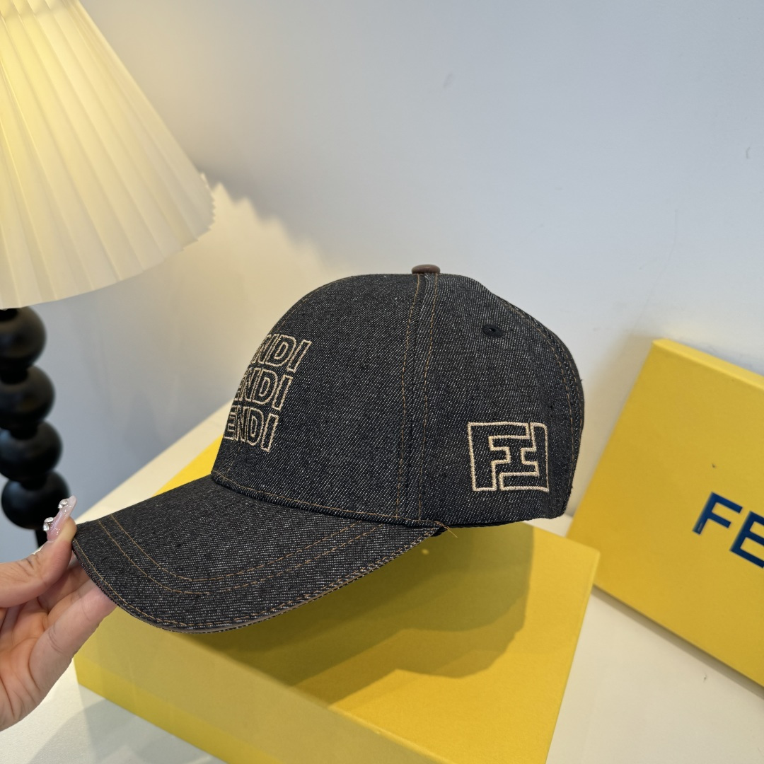 Fendi Denim Baseball Cap