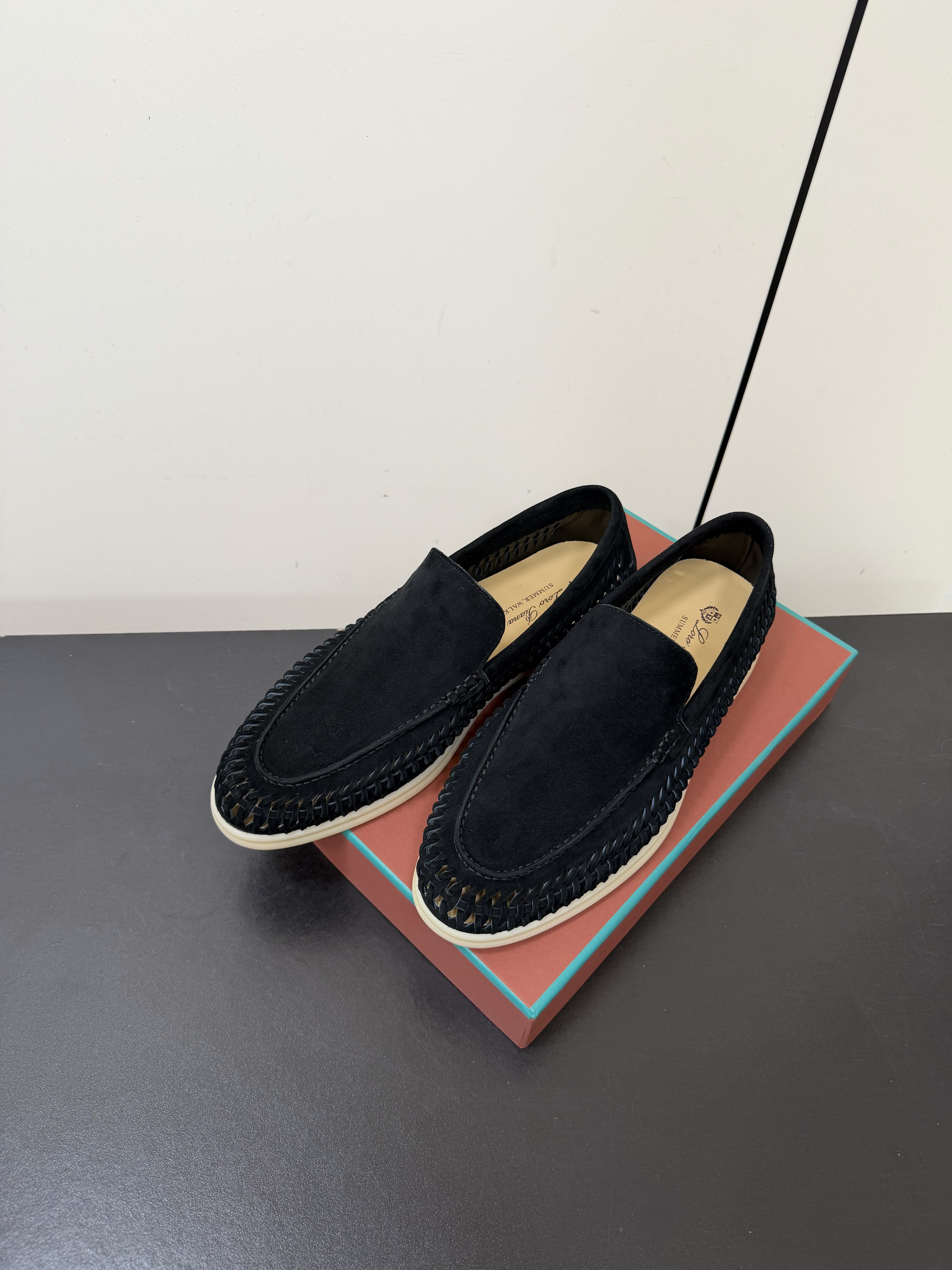 Loro Piana  Unisex Woven Suede Loafer
