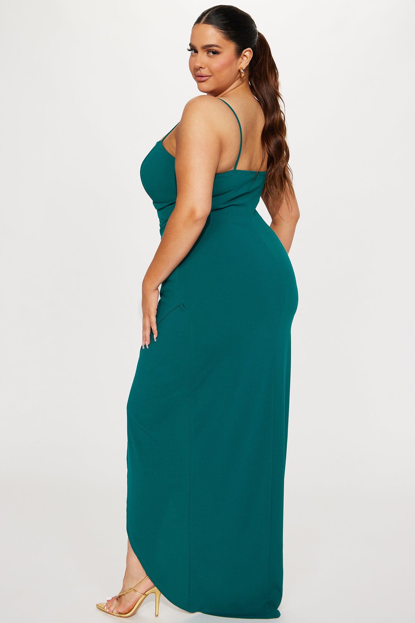 Elegant Night Maxi Dress - Emerald