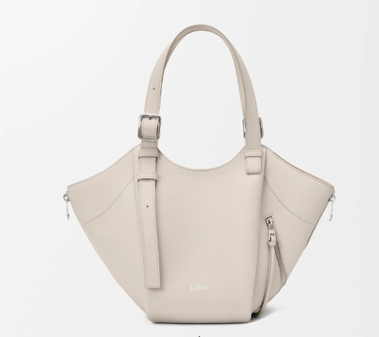 Loewe Hammock Flip Bag in Classic Calfskin-Pale Misty Gray