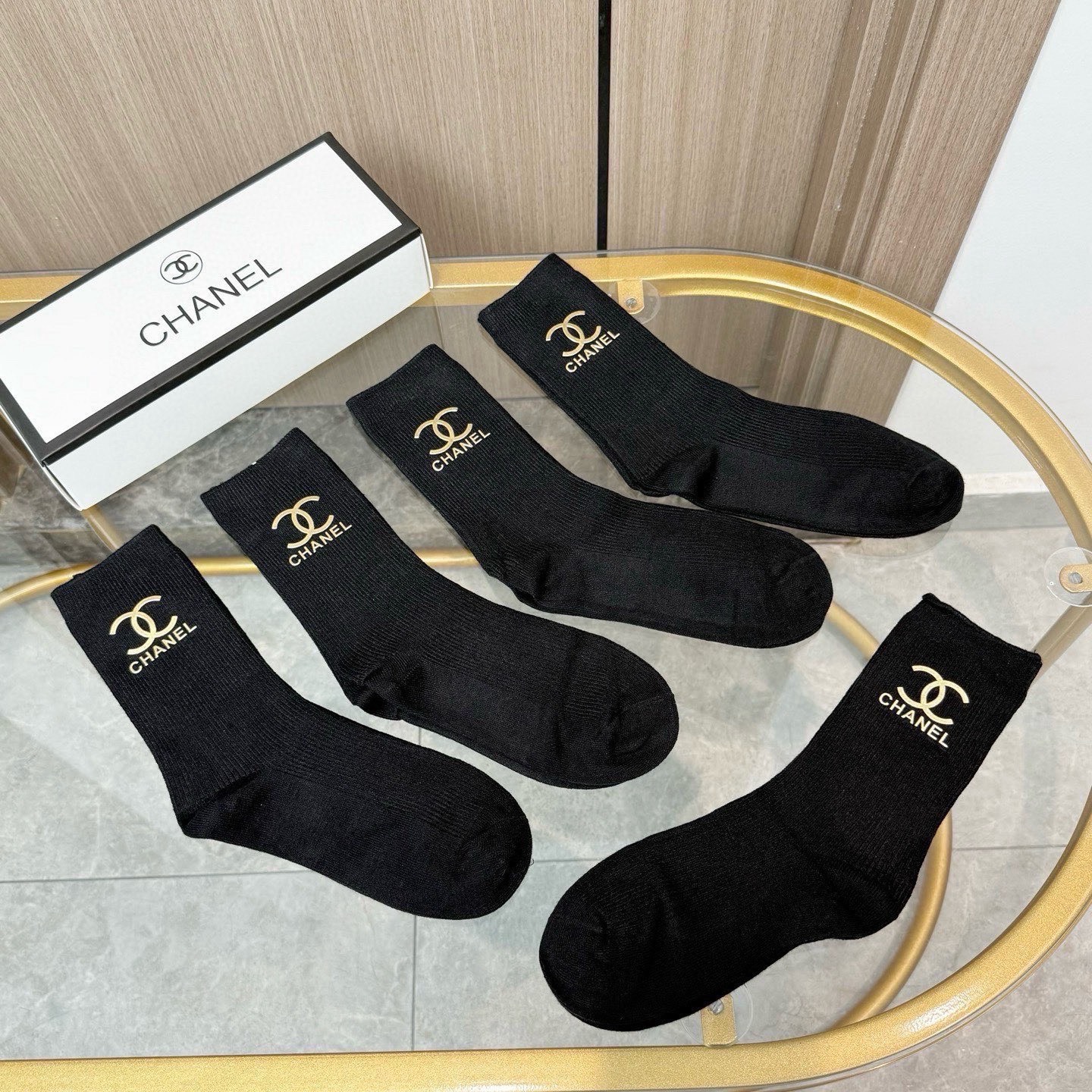 Chanel Wool Socks ( 5 pairs)