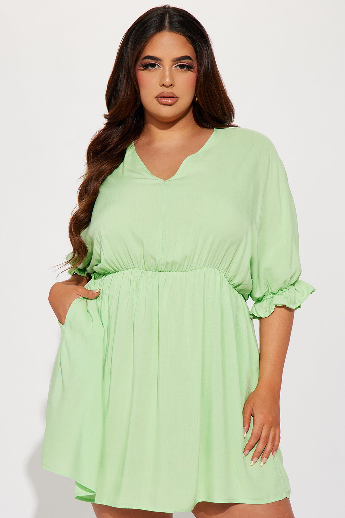 Melanie Mini Dress - Lime