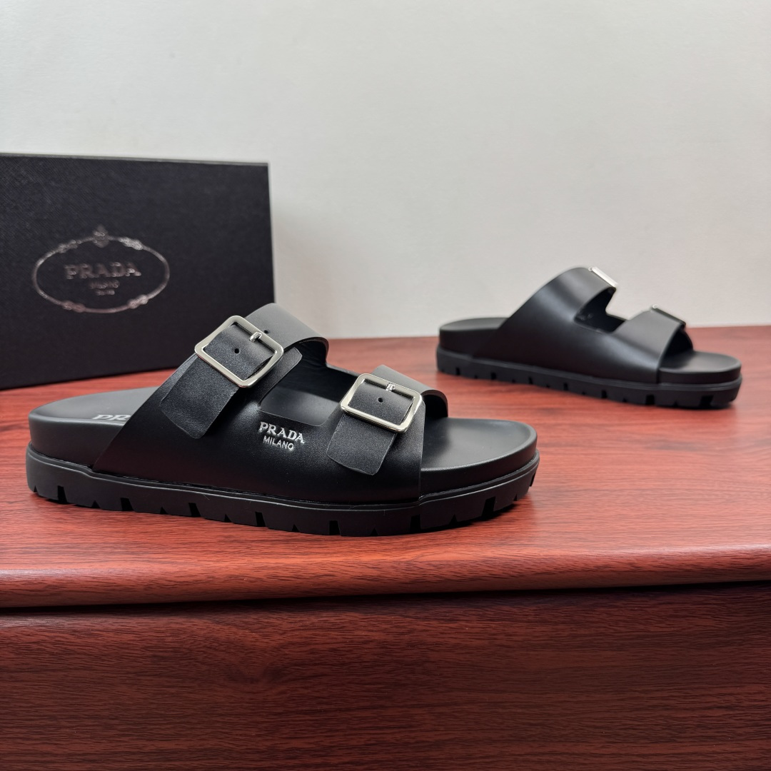 Prada Men's Rubber Strap Sandale