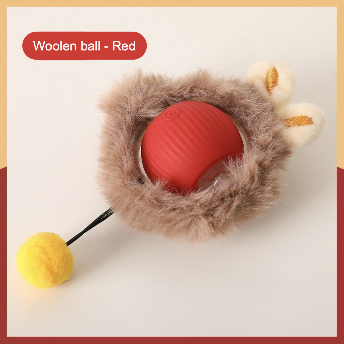 Automatic Cat Toy Ball USB Charger Electric Smart Dog Ball Silicone Interactive Cat Toys Rolling Ball With Plush