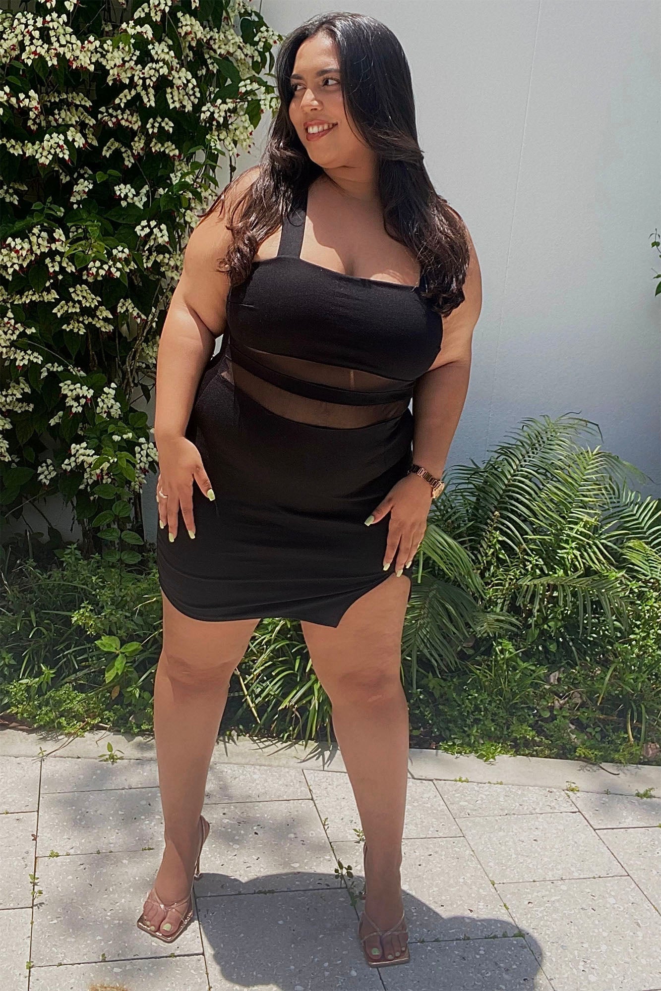 Let's Mingle Bodycon Mini Dress - Black