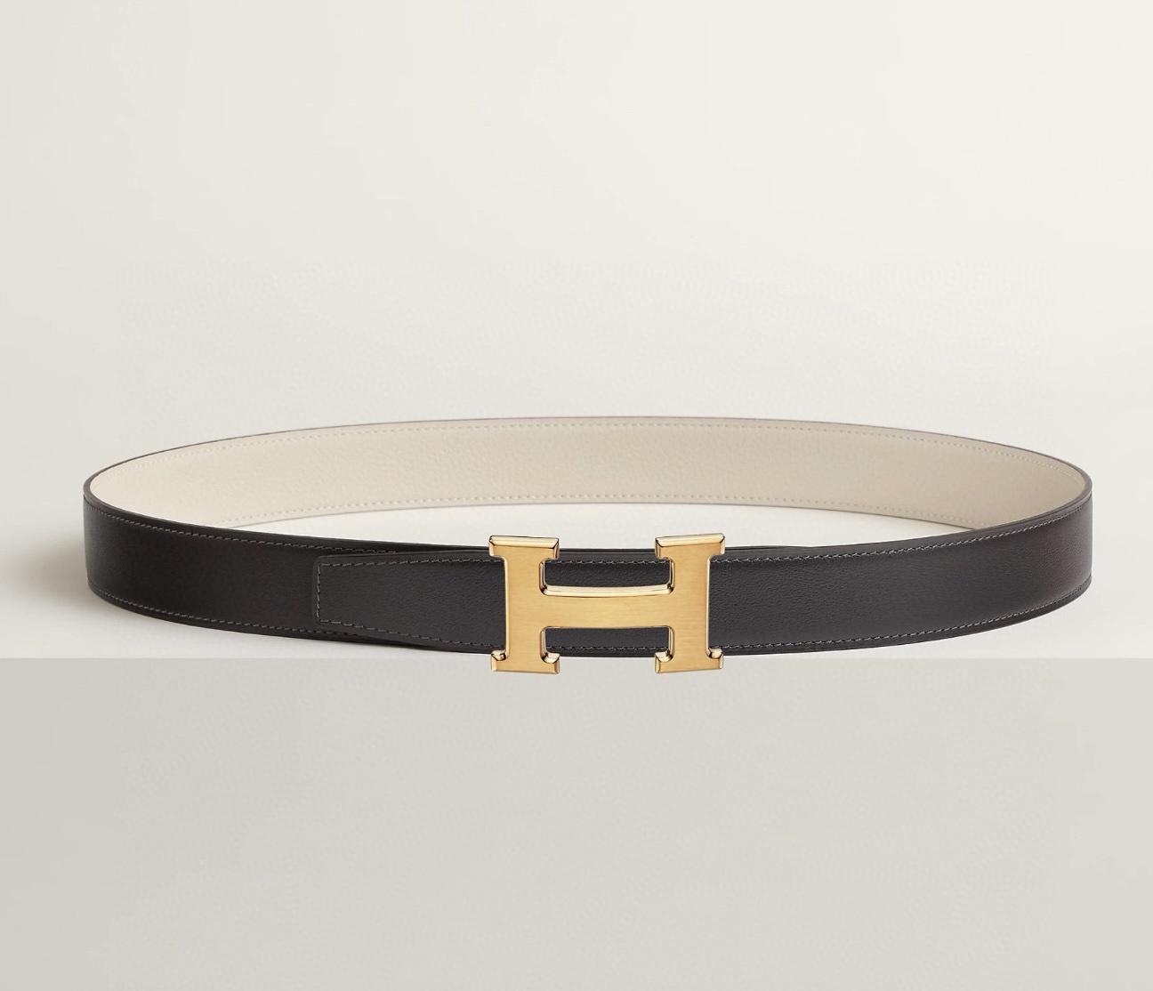 Hermes H Buckle Reversible Leather Belt 32mm