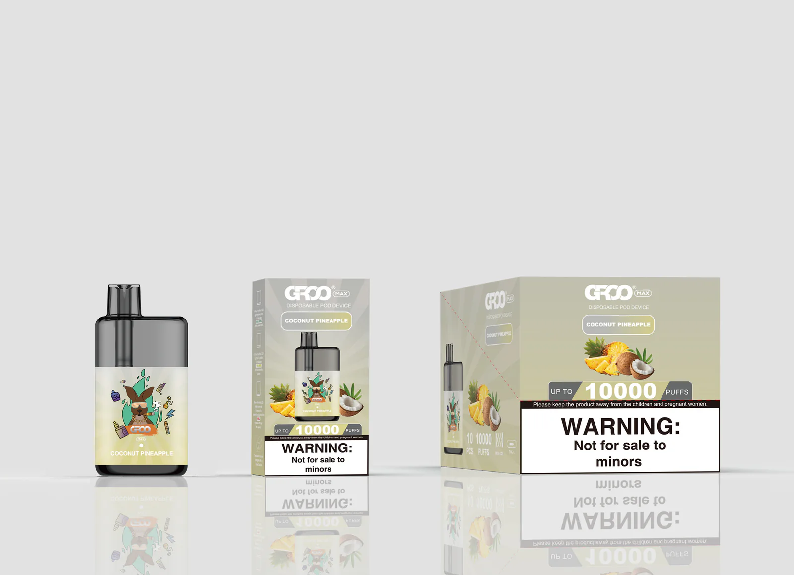 GROO MAX 10K Rechargeable Disposable Vape – Coconut Pineapple - Vaba Vape-Shop