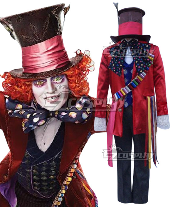 Alice in Wonderland:Through the Looking Glass Mad Hatter Cosplay Costume