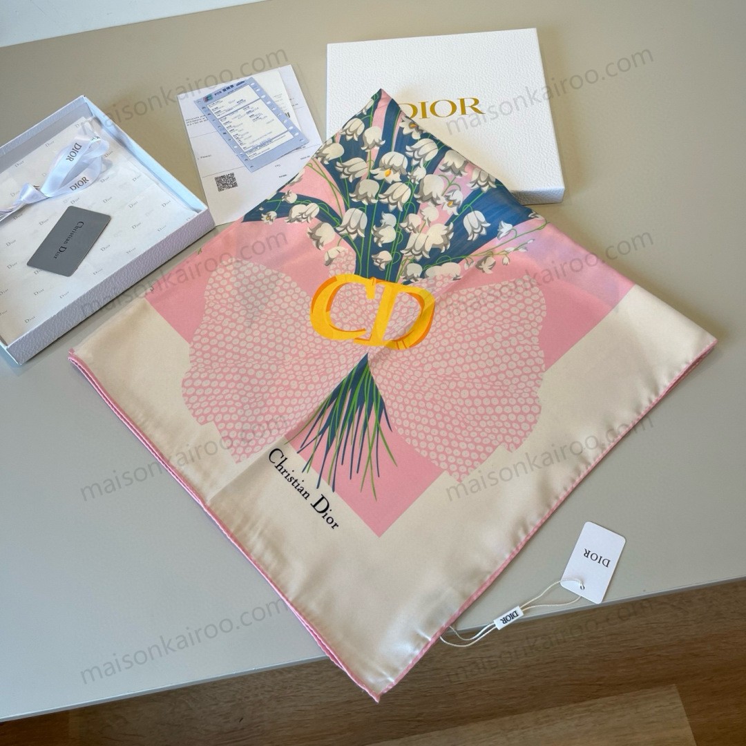 Dior Base Lily of the Valley Square Scarf - KAIROO