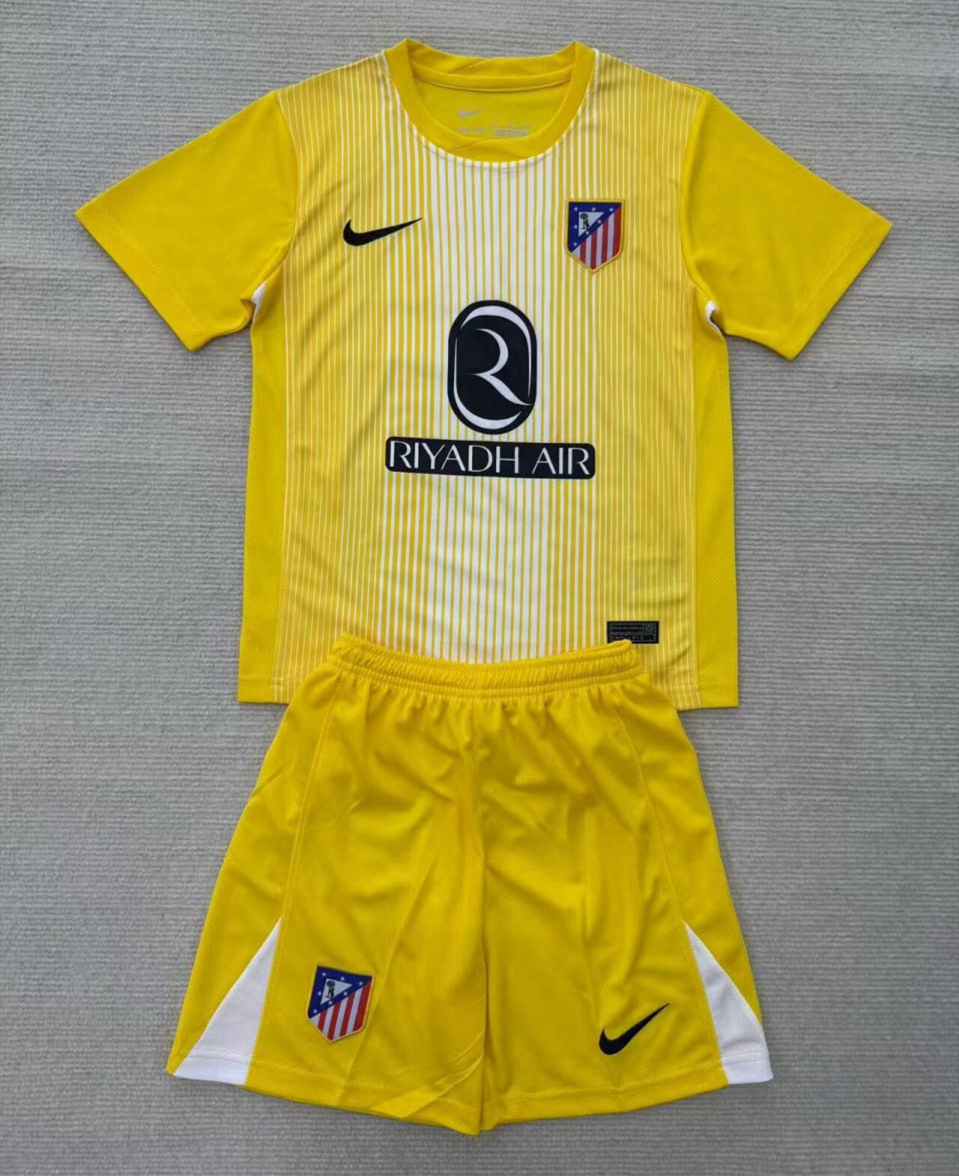 Atletico Madrid Home Goalkeeper Kids Suit 25/26