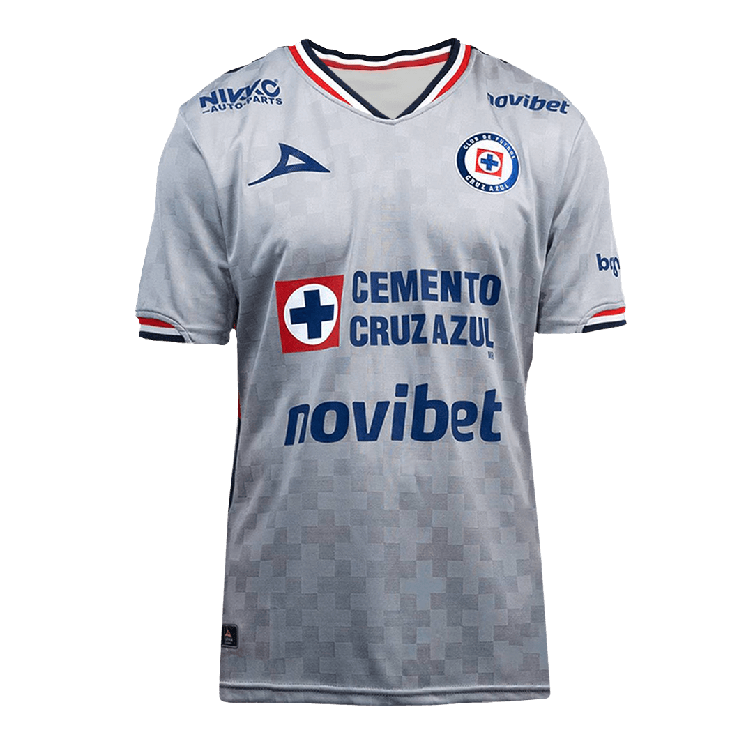 Cruz Azul Away Soccer Jersey 2025-26 Gray Fan version