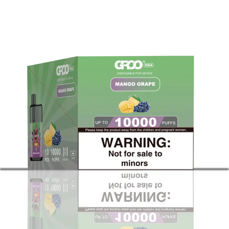 GROO MAX 10K Rechargeable Disposable Vape – Mango Grape - Vaba Vape-Shop