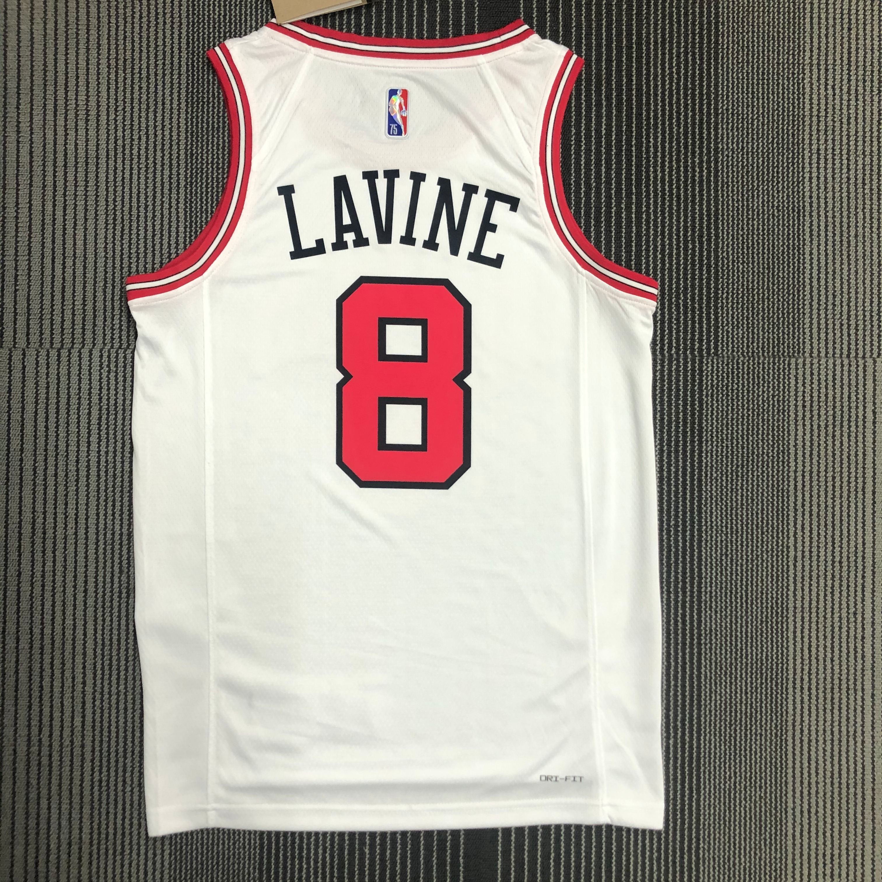 75th Anniversary Chicago Bulls White Edition No.8 Lavine