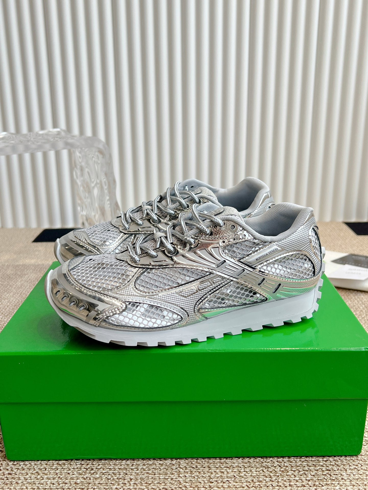 Bottega Orbit Women's Sneaker in Silver