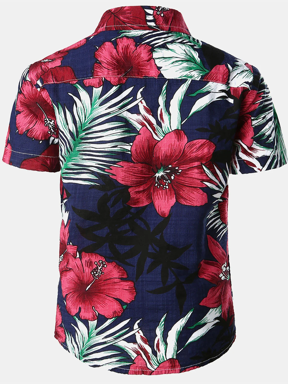 Kids' Tropical Floral Hawaiian Aloha Vacation Beach Summer Short Sleeve Shirt