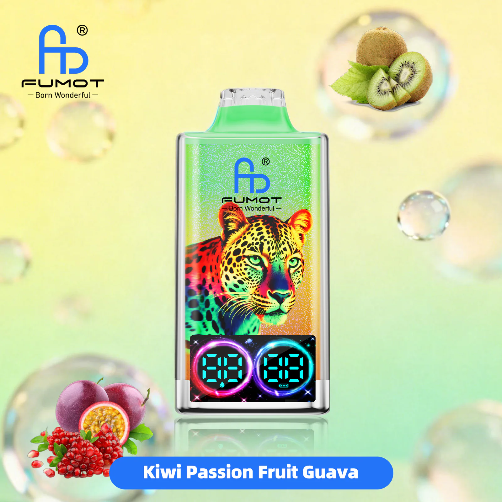 FUMOT Leopard 40K Disposable Vape – Kiwi Passion Fruit Guava - Vaba Vape-Shop