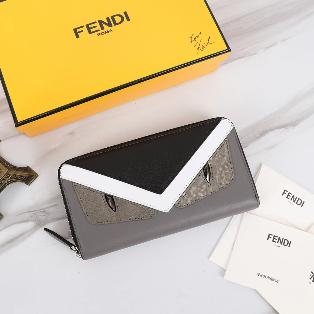 FENDI FF Printing Leather Wallte card holder