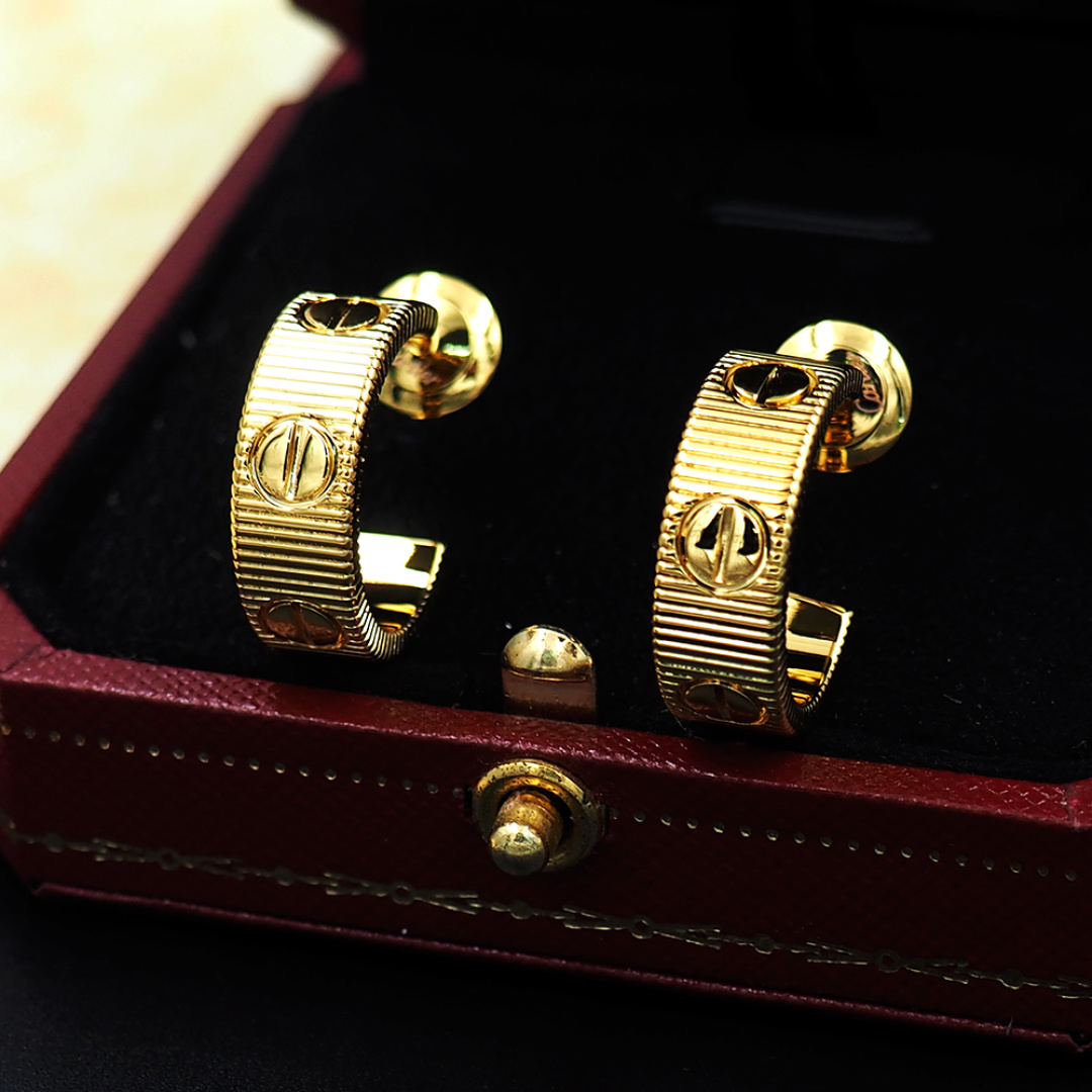 Cartier Fashion Designer Earrings-Gold