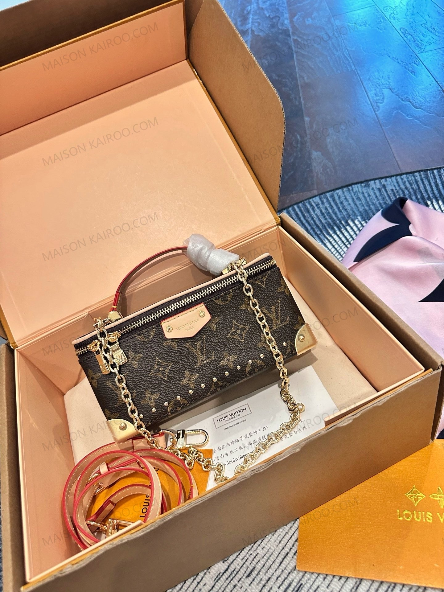Louis Vuitton LV Soft Trunk Valisette East West Monogram Brown Leather Narrow Crossbody Bag - KAIROO
