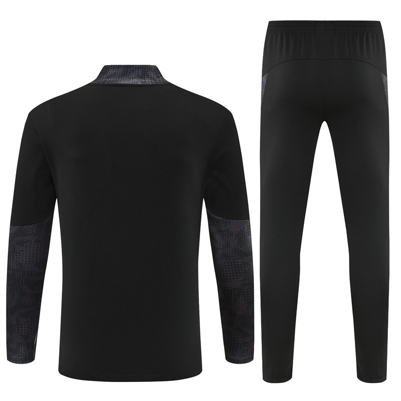 Adult / Kids AC 25/26 Half Zipper Training Suit Black