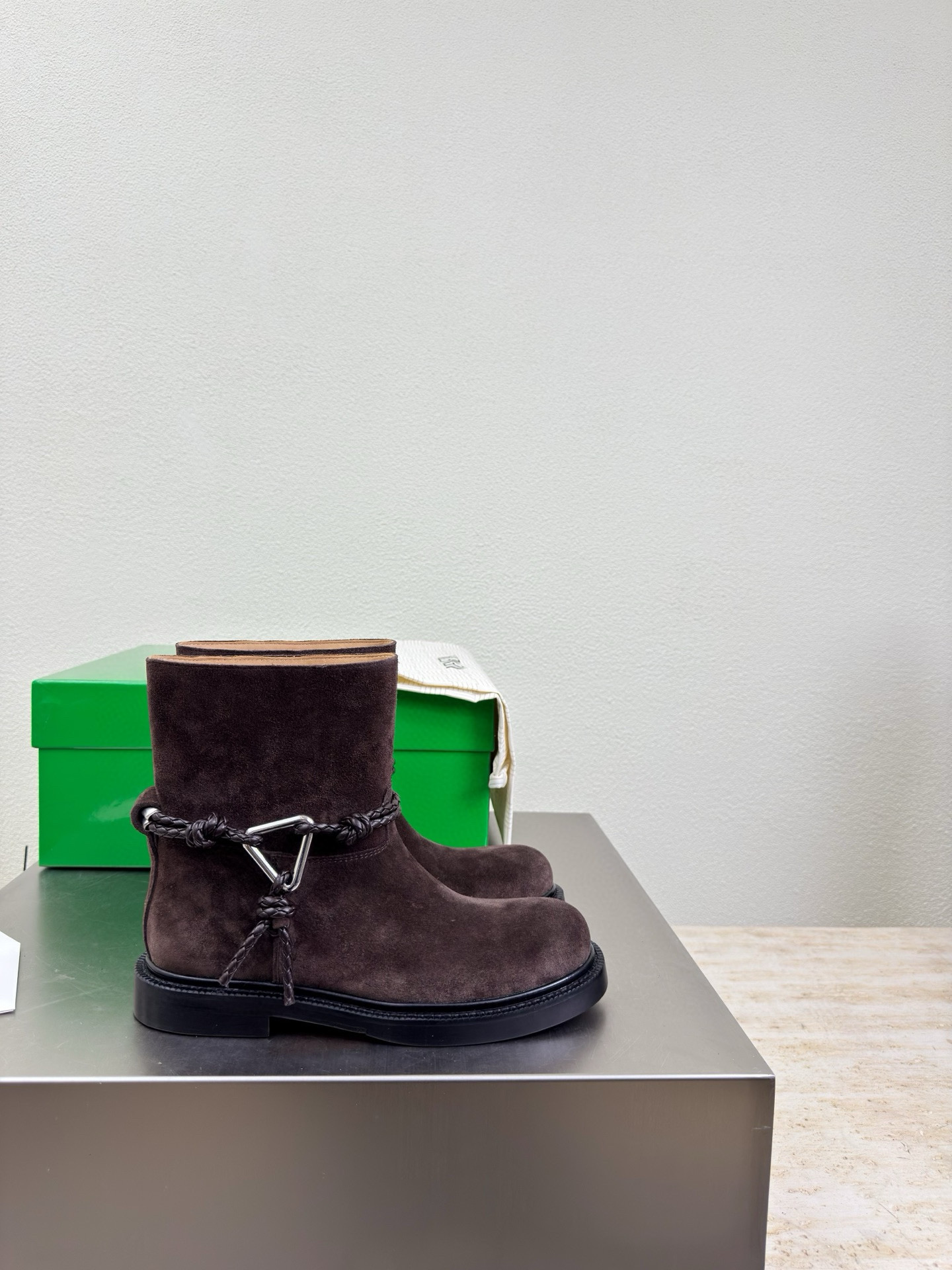 Bottega James Ankle Boot Brown Suede