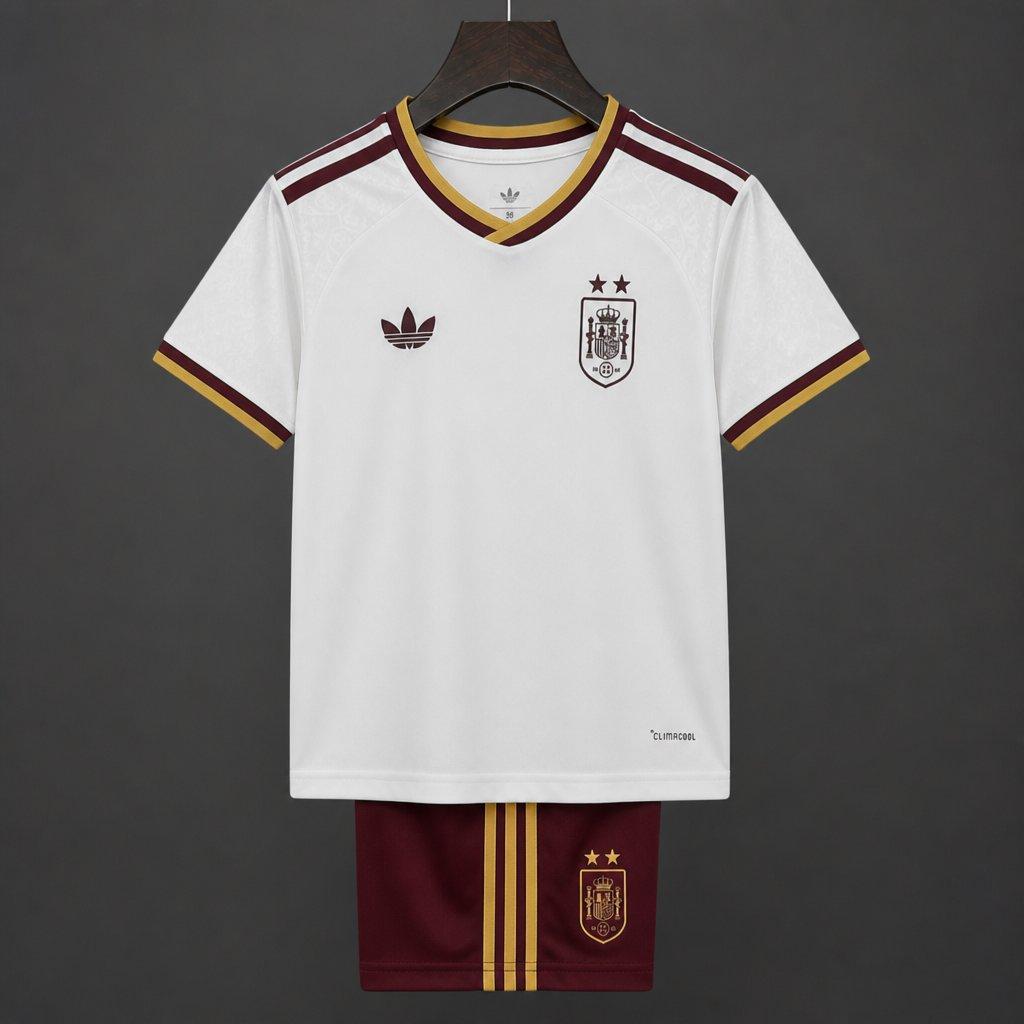 （Two stars）2026 Kids Spain World Cup Away Fan Kit 16-28