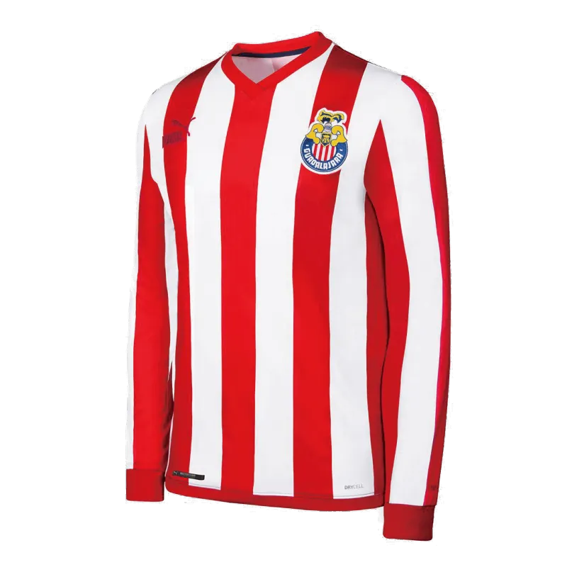 Chivas Guadalajara Soccer Jersey Home Long Sleeve  Retro