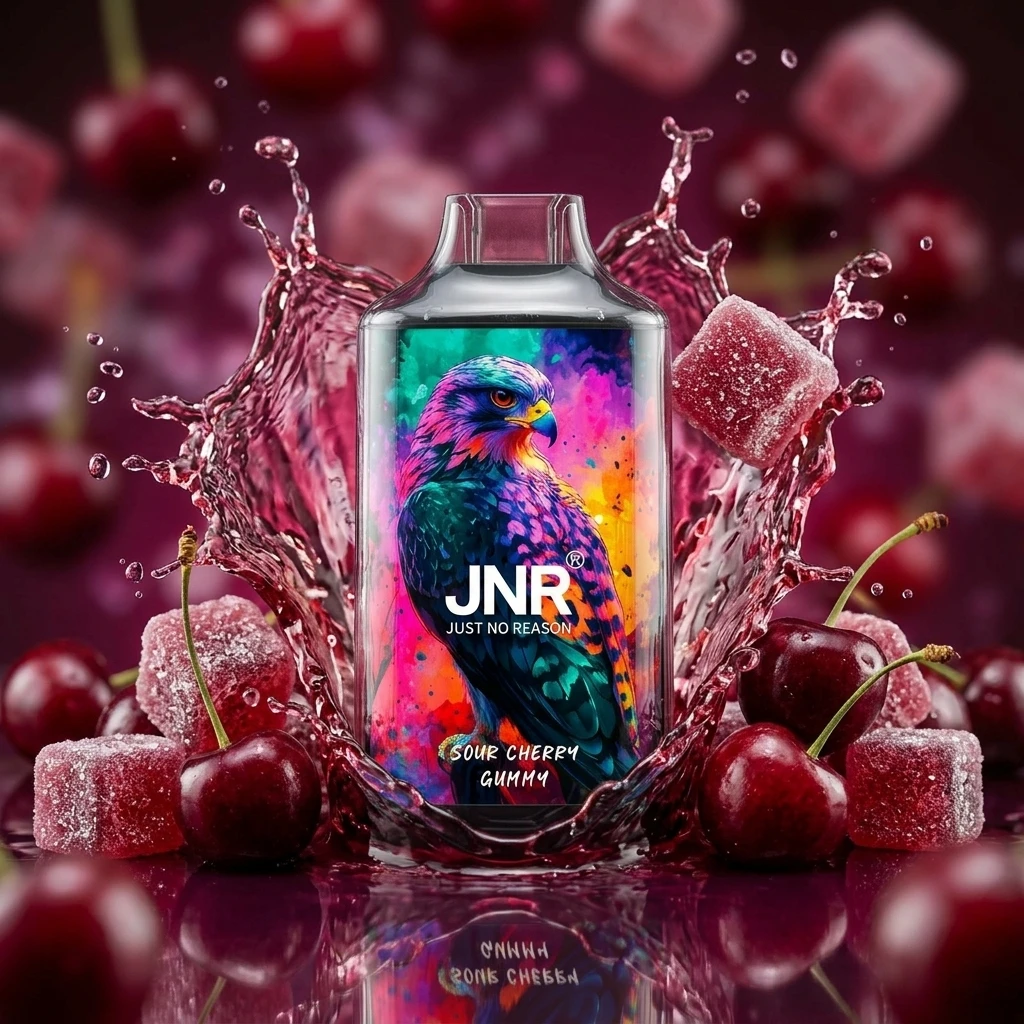 JNR Falcon 16K Rechargeable Disposable Vape – Sour Cherry Gummy