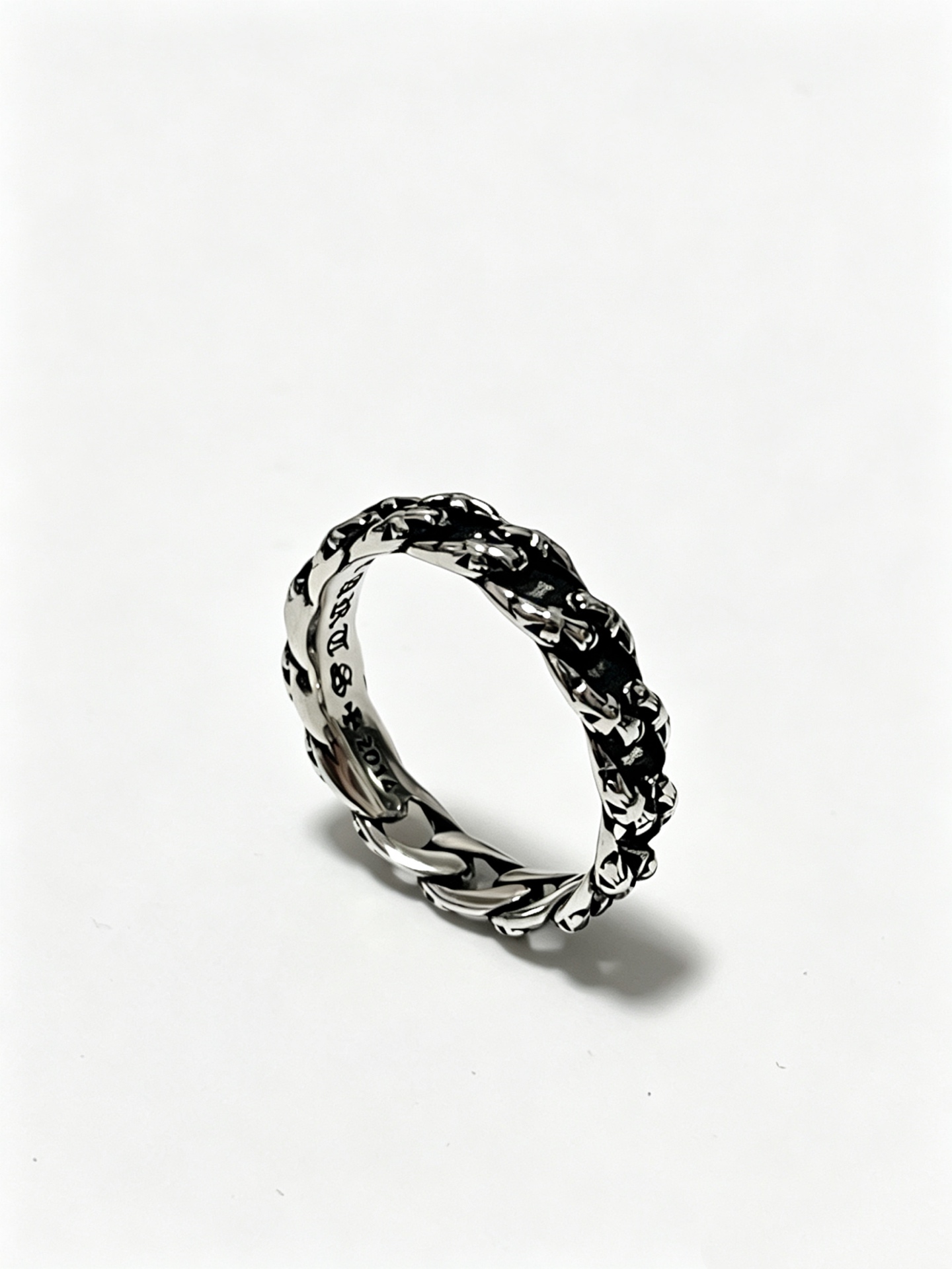 Chrome Hearts Oxidized Silver Unisex Ring