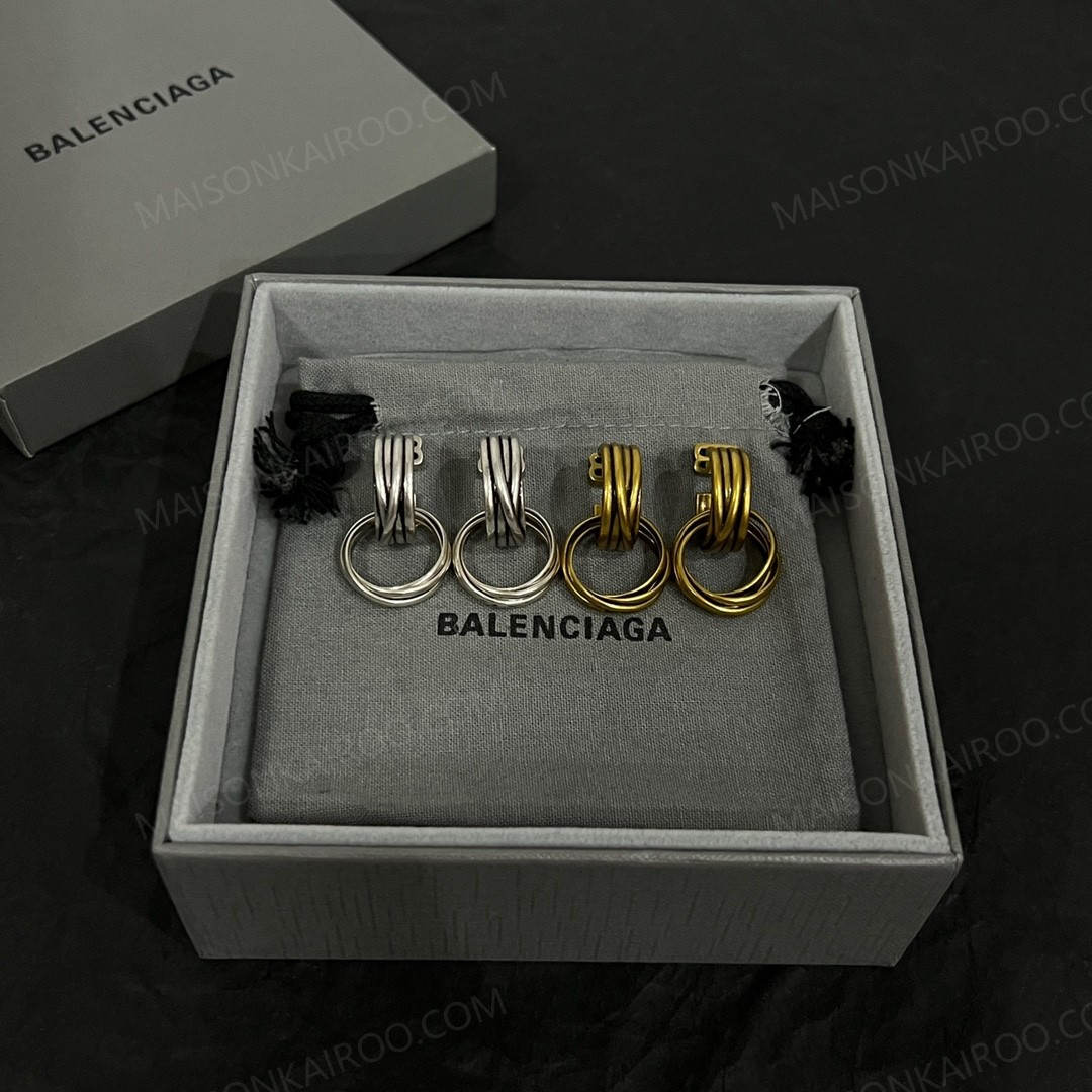 Balenciaga Multi-loop Layered Earrings - KAIROO