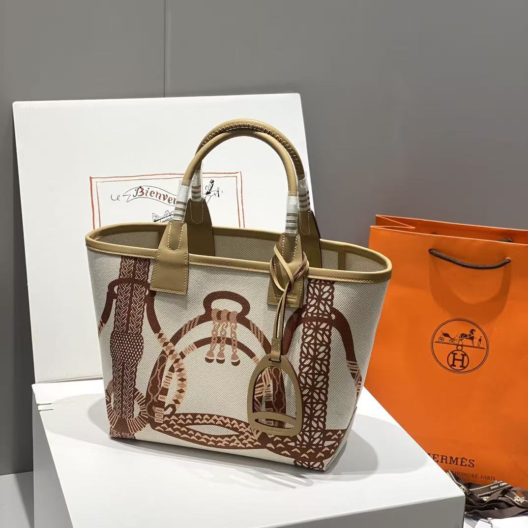 Hermes Print Tote Shopping Bag