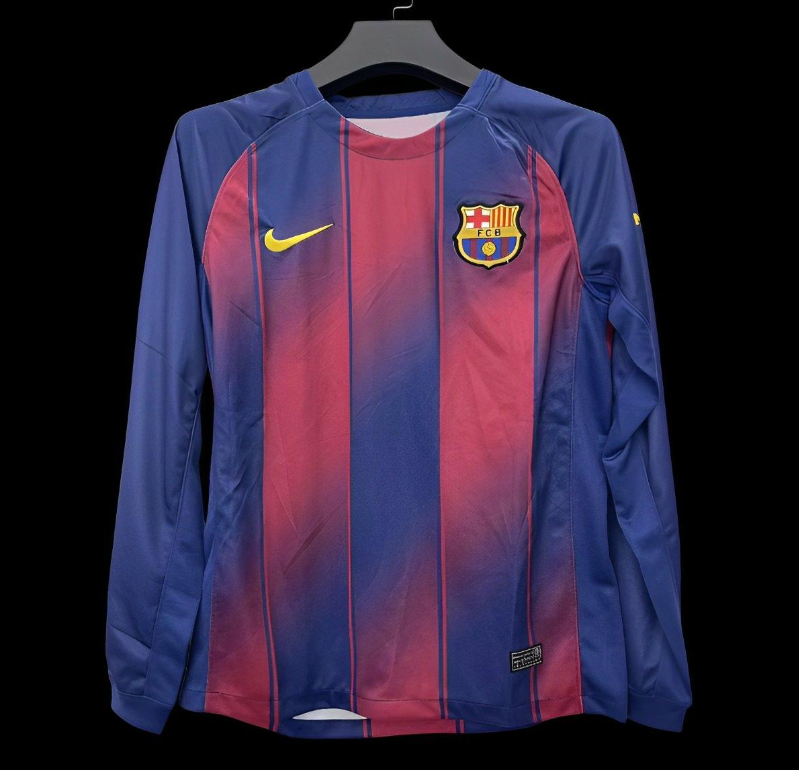 25/26 Barcelona Home Long Sleeve Jersey S-3XL