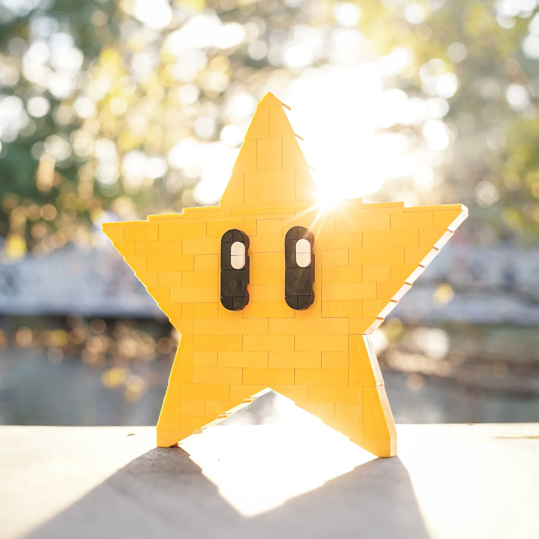145Pcs Super Mario MOC Yellow Star