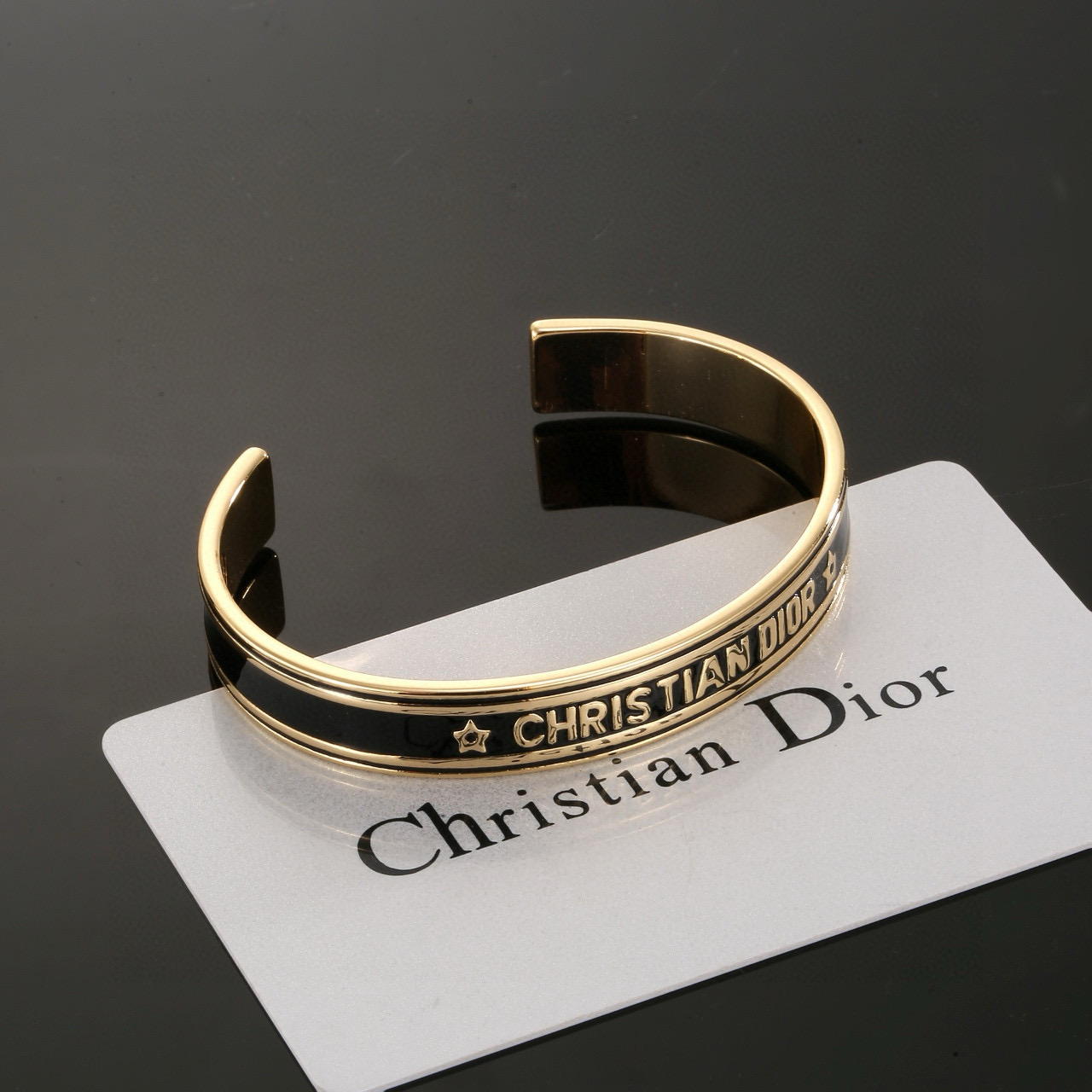 Dior Black Cuff Bracelet