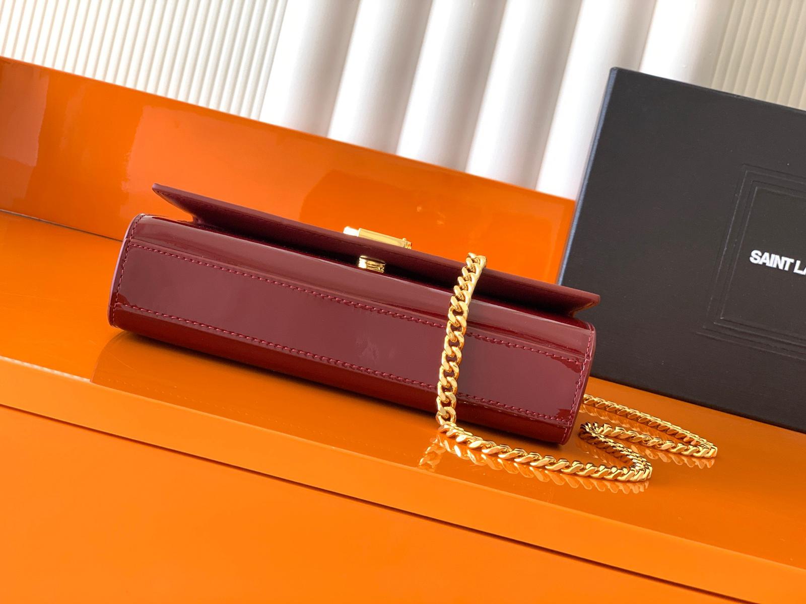 YSL Saint Laurent red crossbody bag