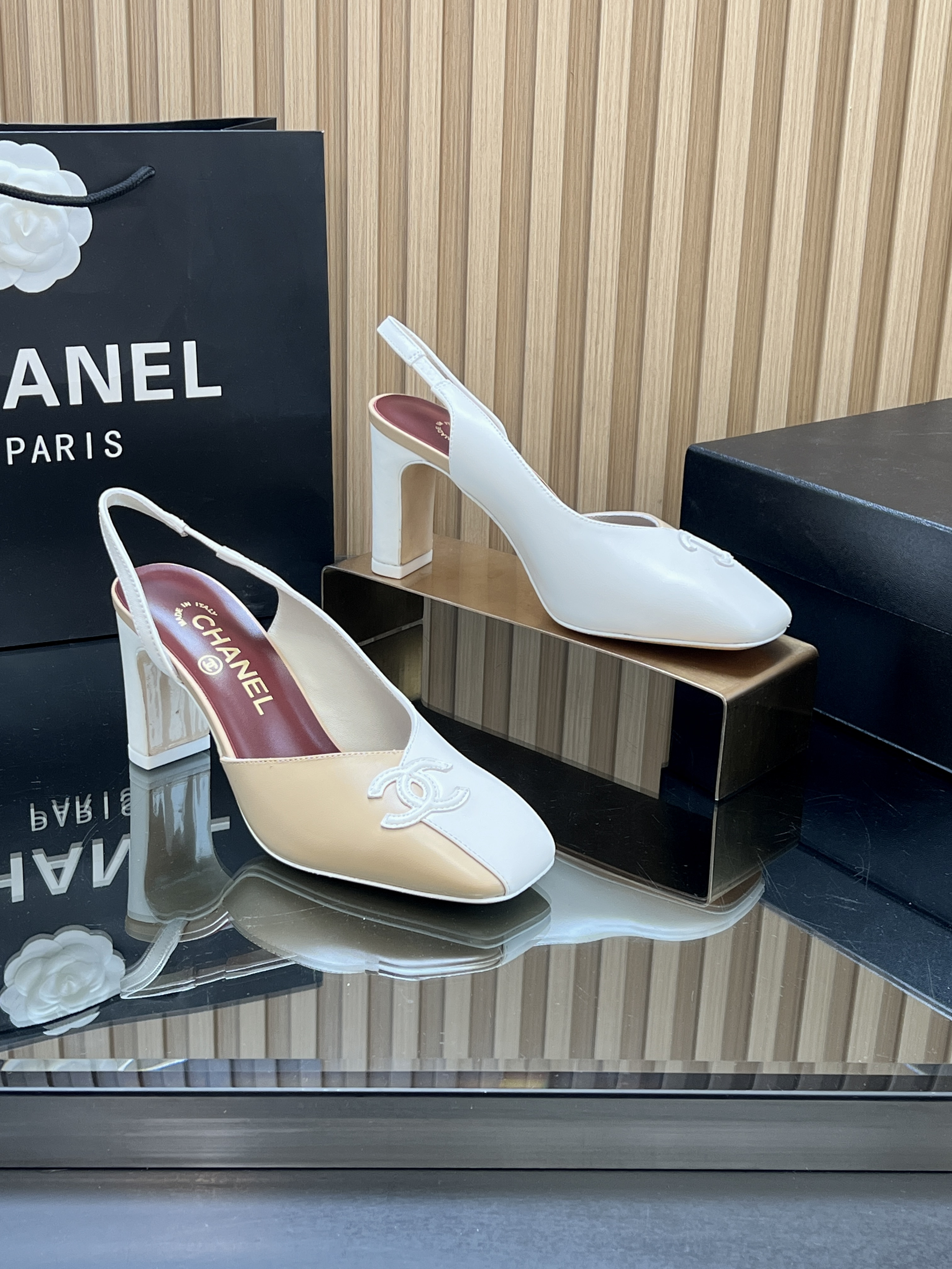 Chanel Leather Slingback