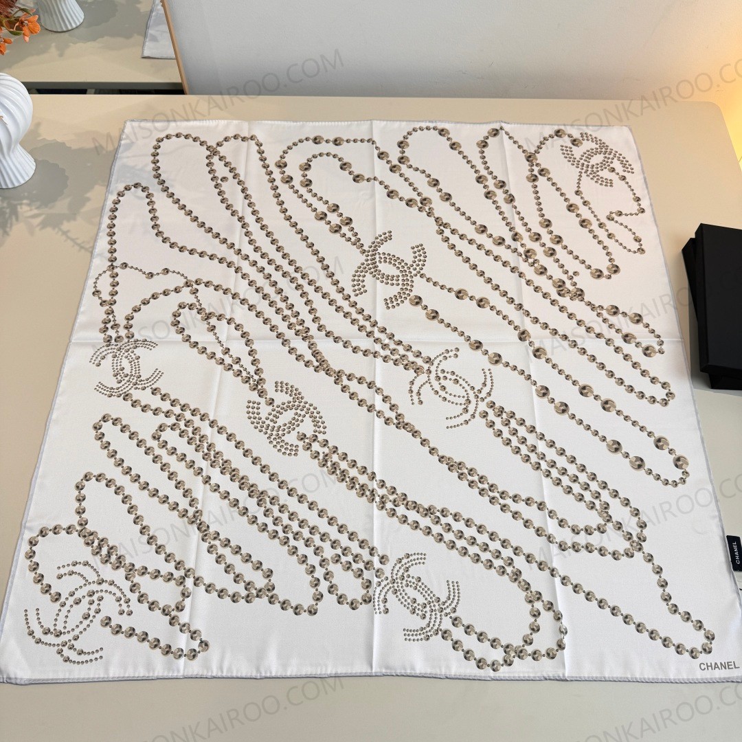 Chanel Pearl Chain 90 Silk Scarf - KAIROO